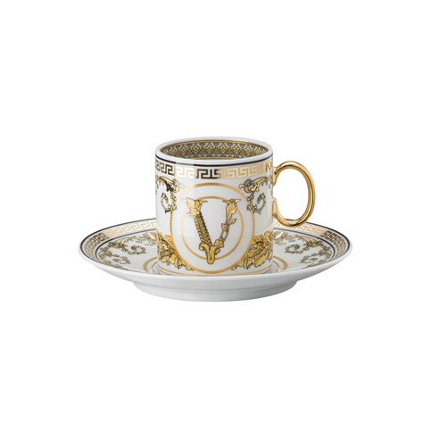 tazzine caffè versace|Tazzina e piattino Virtus Gala Nero,Oro .